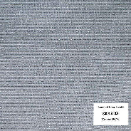 S03.033 Kevinlli S3 - Sơmi 100% Cotton - Xanh Dương Trơn